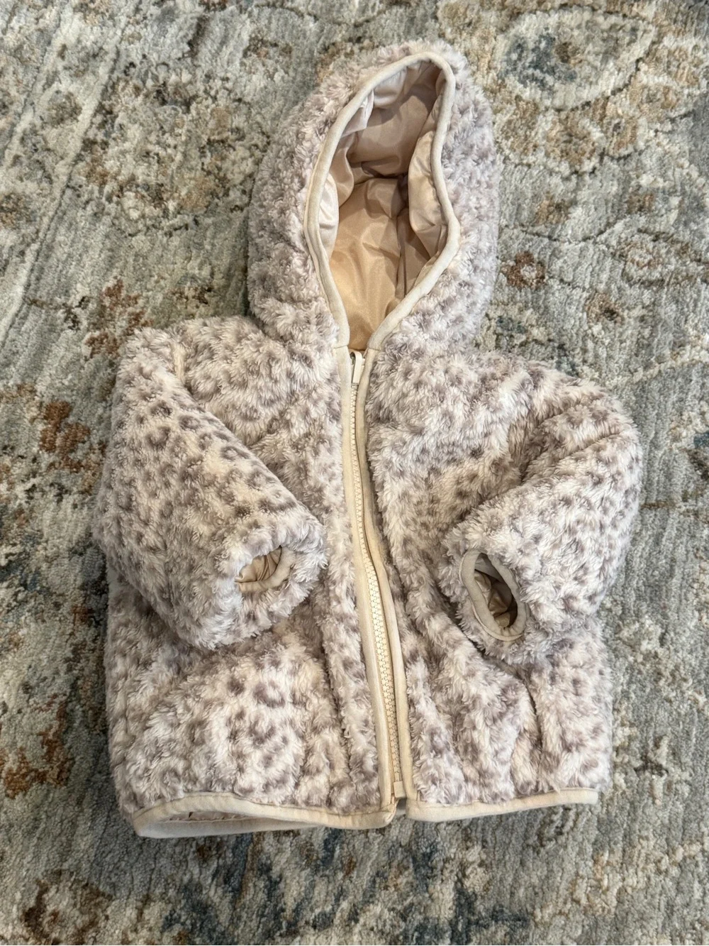 GAP Baby Faux Fur Reversible Jacket - Taupe & Cream